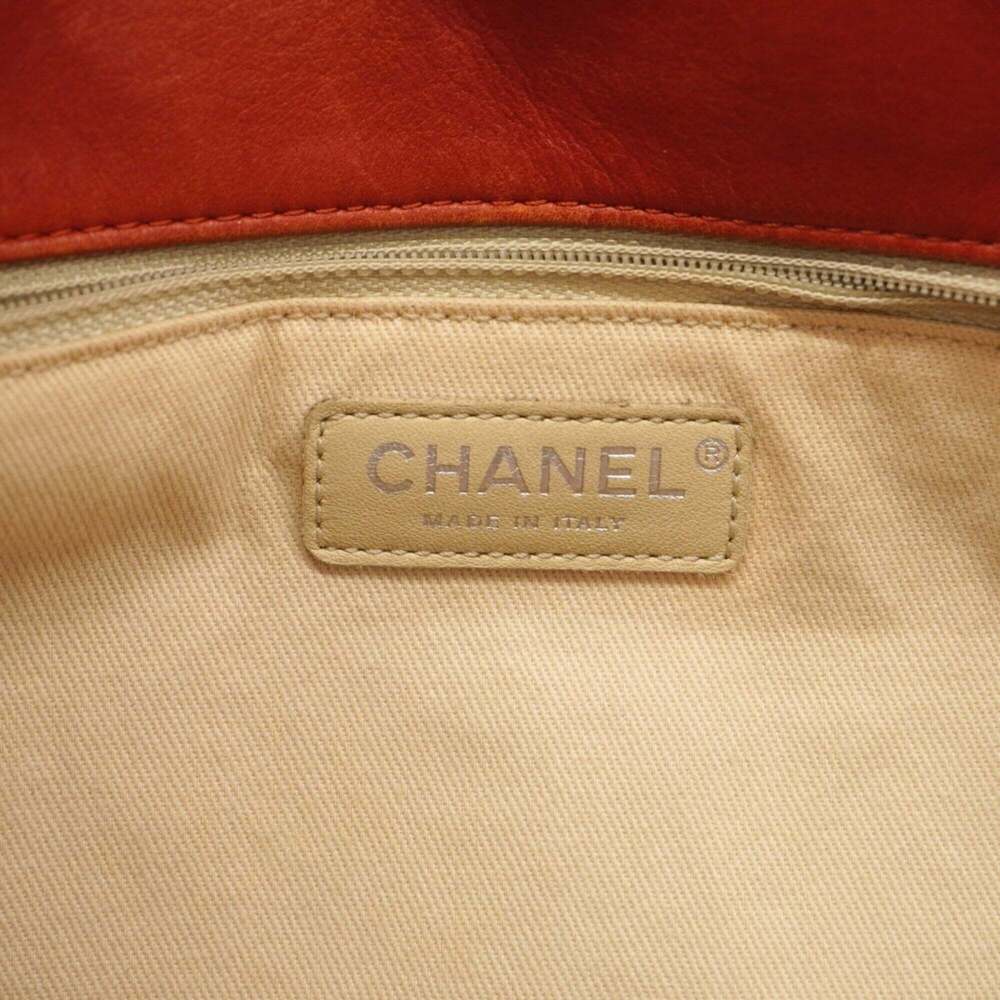 CHANEL Red Lambskin Leather Tote Bag - Picture 5 of 15